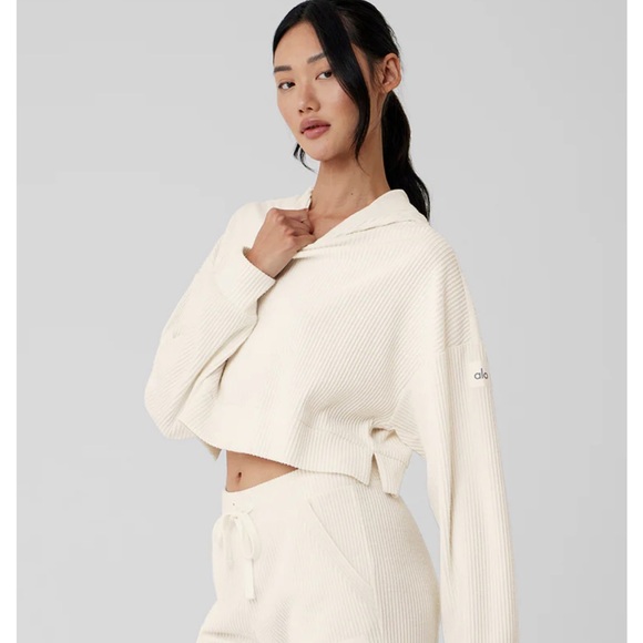 ALO Yoga Tops - Alo muse hoodie in ivory